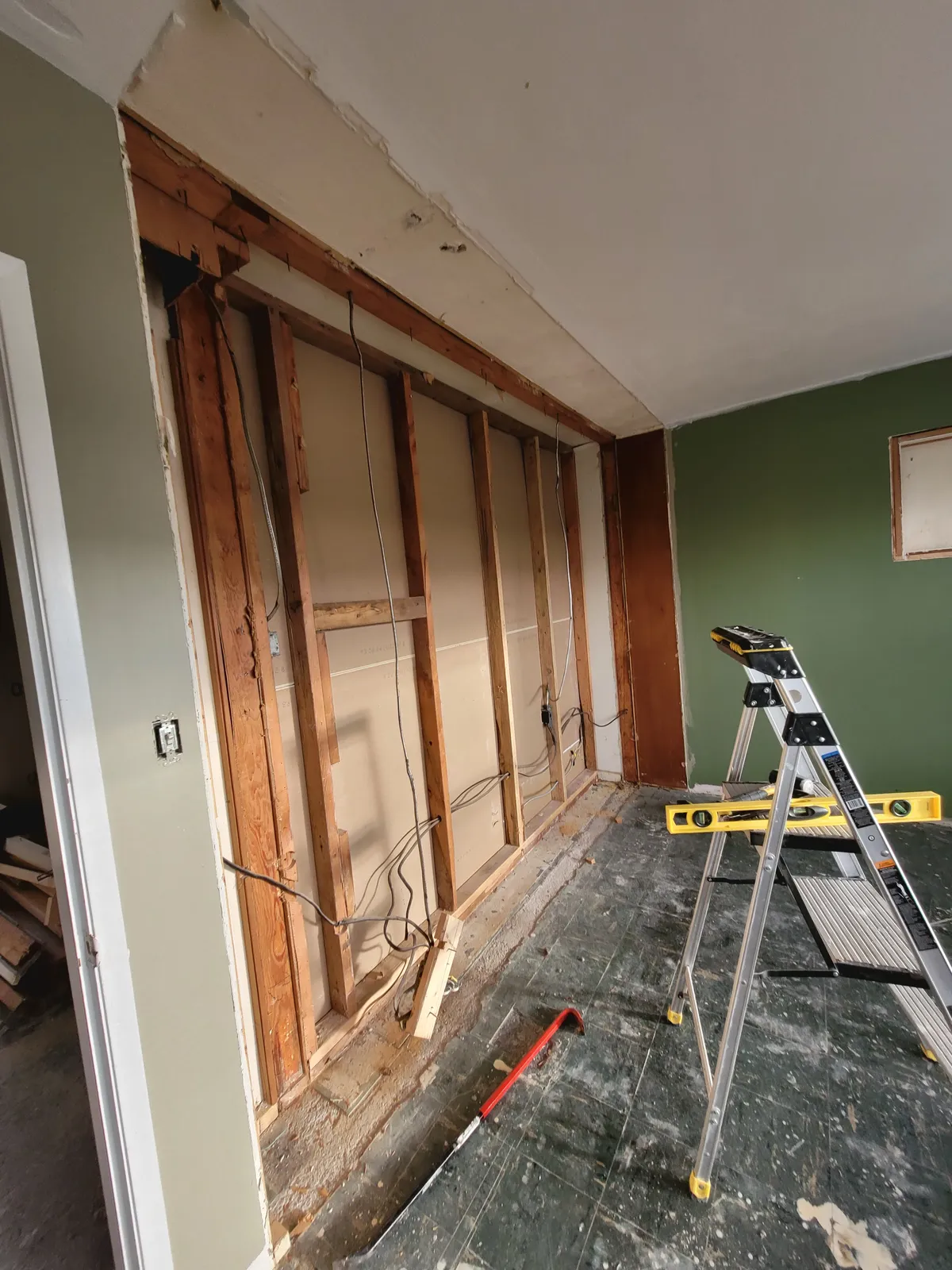 Subfloor and electrical work